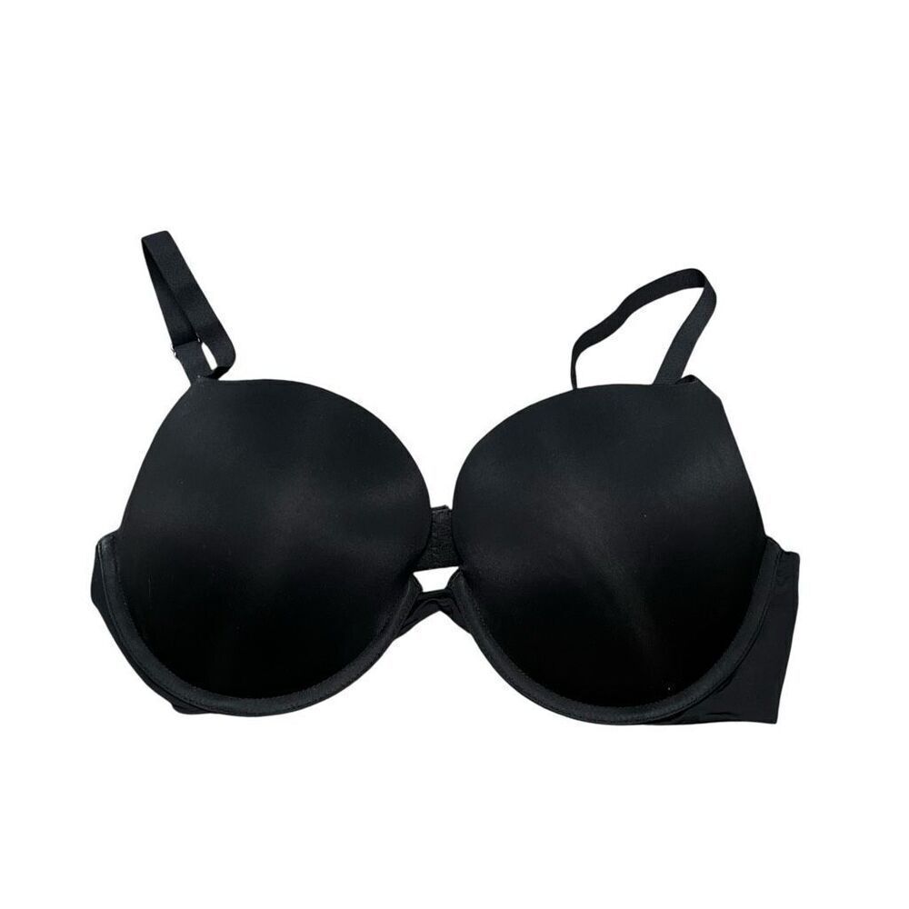 CALVIN KLEIN Black Demi Lift Convertible To Cross Back Bra Size 36C